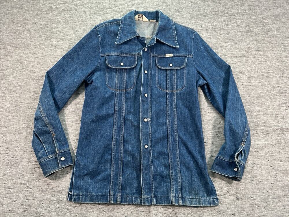 Vintage 70s Do-Nothing Sedgefield Pearl Snap Denim Jacket Mens Medium USA Made